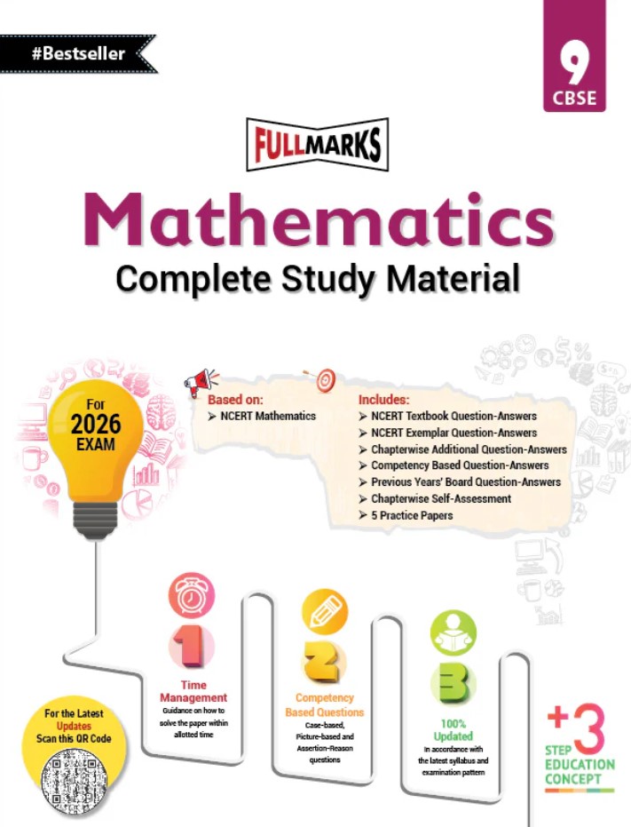 Full Marks Mathematics Complete Study Material Class 9 | Based on New NCERT Mathematics Textbook and CBSE Syllabus